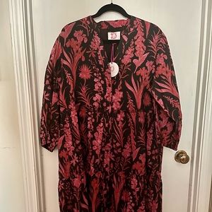 Victoria Dunn midi dress Bays Ruffle in Wanderlust NWT